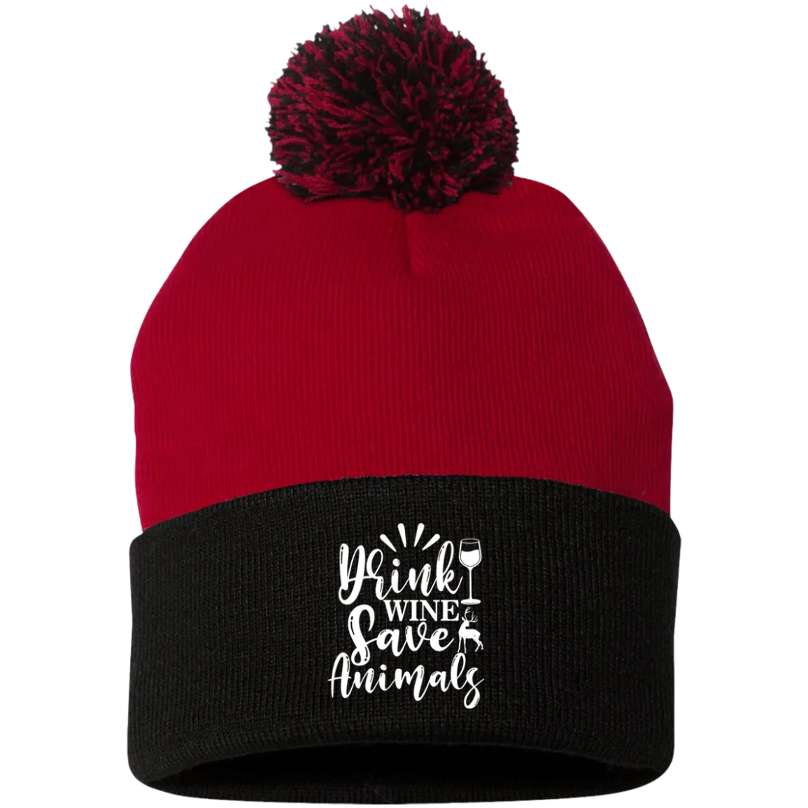 Pom Pom Knit Cap