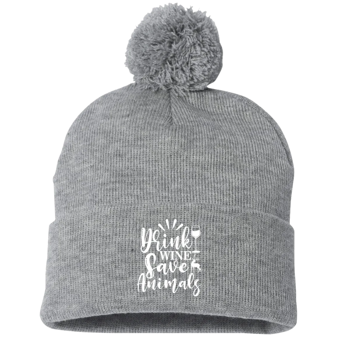 Pom Pom Knit Cap