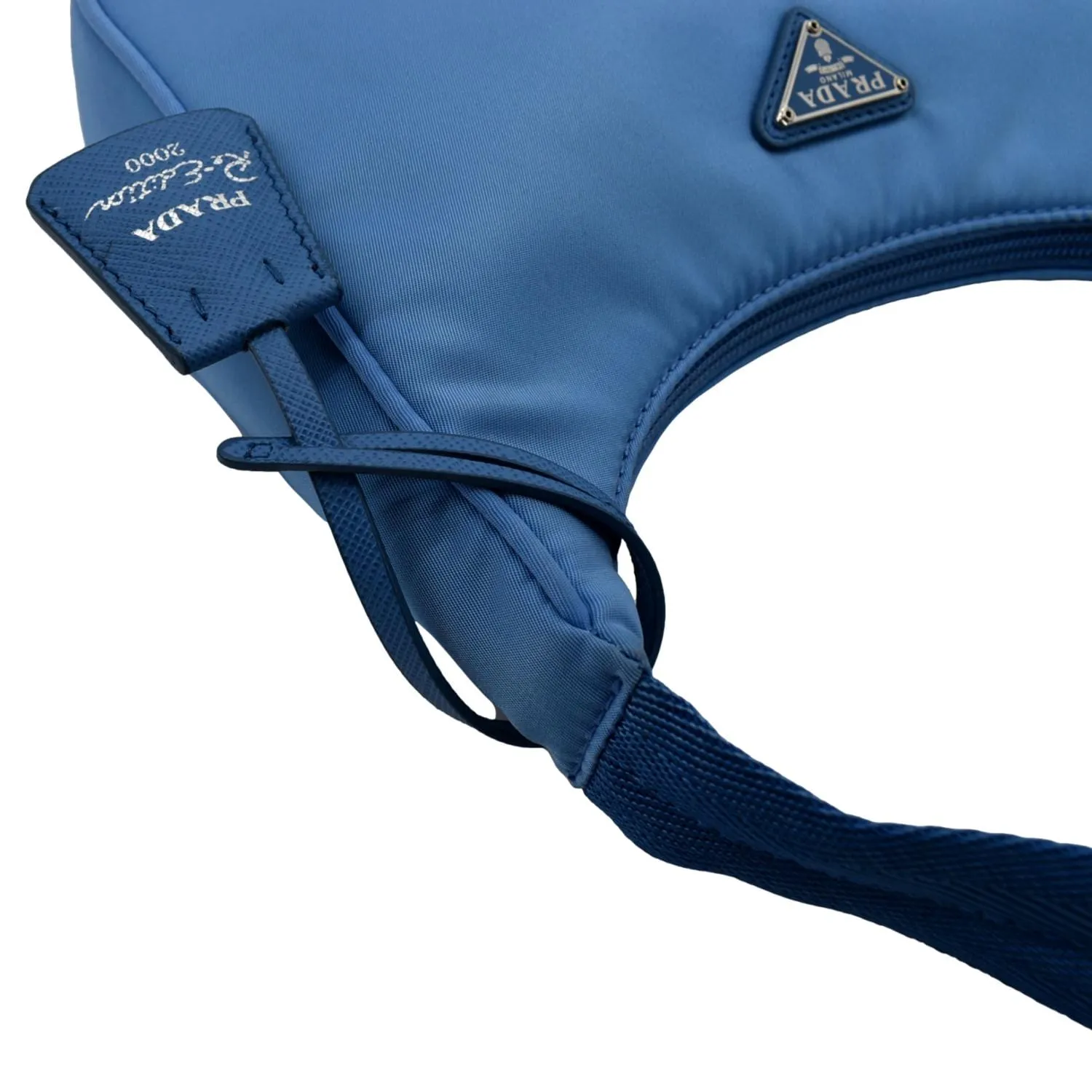 PRADA Re-Edition 2000 Nylon Hobo Bag Blue
