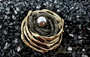 Preorder Naina Dual Tone Pearl Brooch
