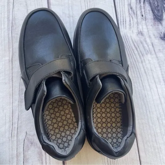 Propet Parker Black Leather Casual Comfort Shoes Mens Size 10  Strap MCA033L