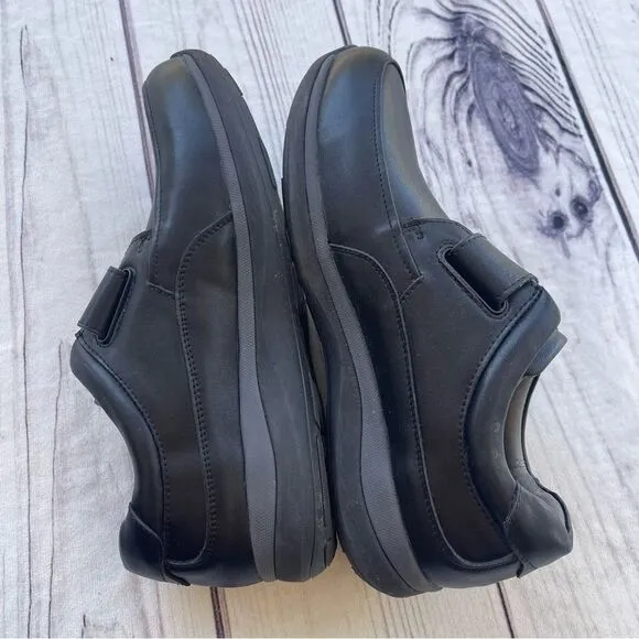Propet Parker Black Leather Casual Comfort Shoes Mens Size 10  Strap MCA033L