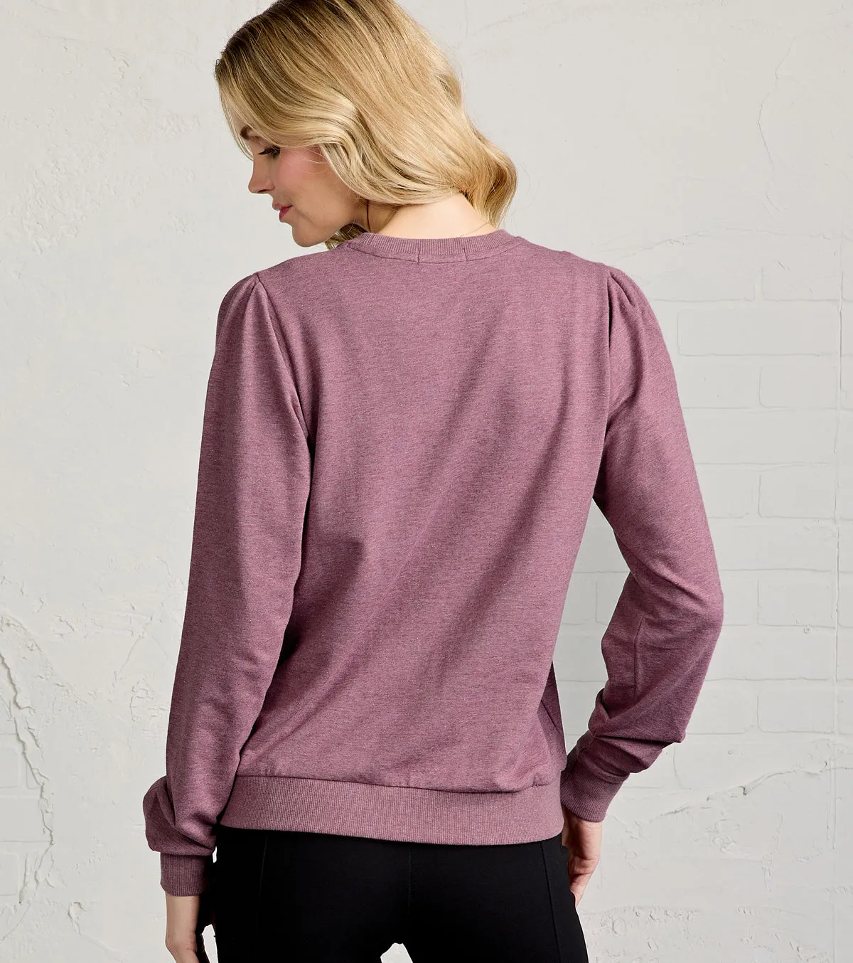 Puff Sleeve Sparkle Sweatshirt