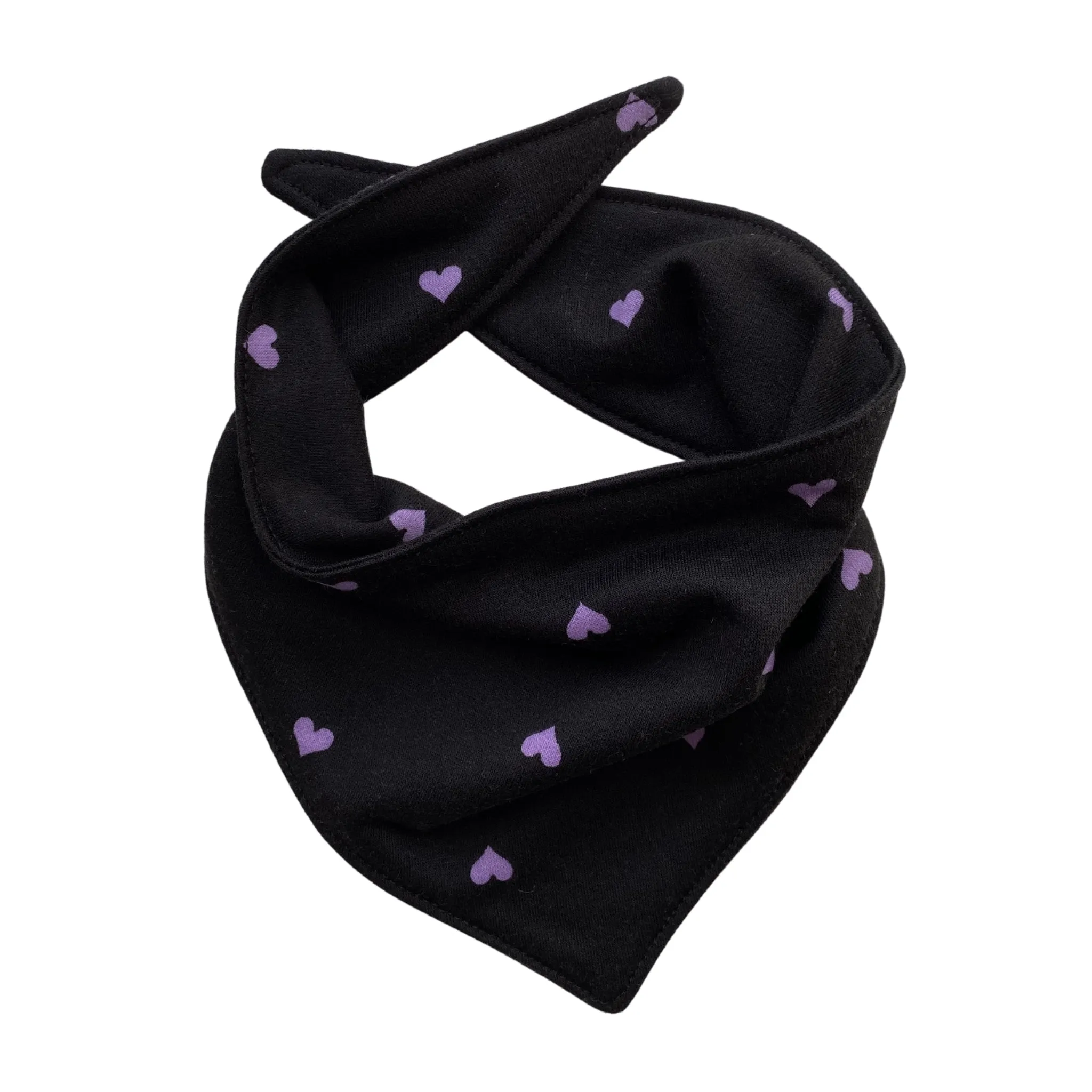 Purple Hearts on Black scARF