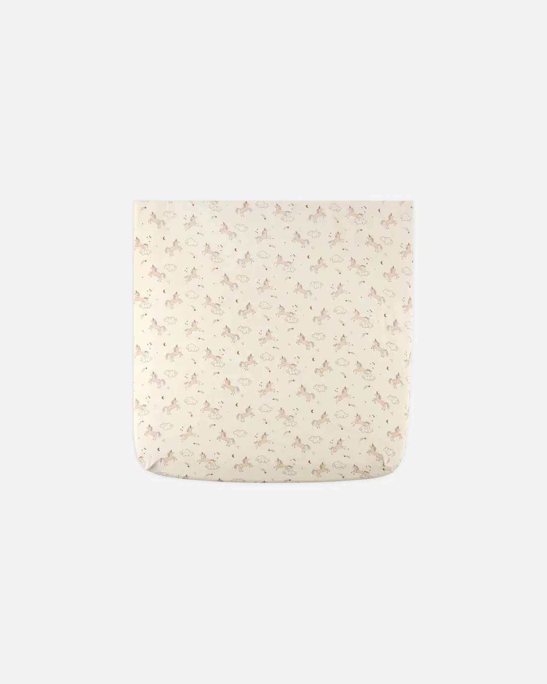 QUINCY MAE Organic Woven Crib Sheet || Unicorns