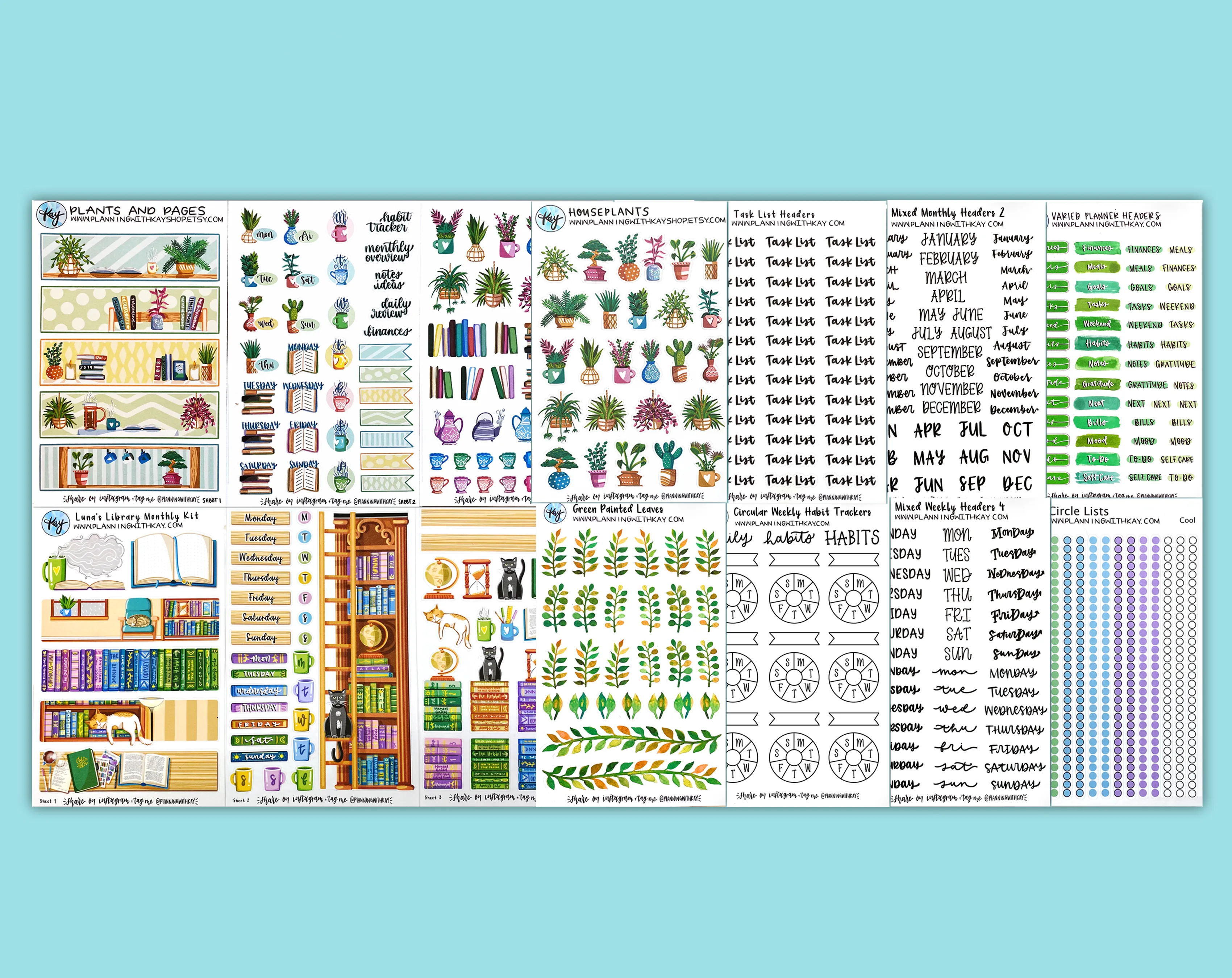 "Cozy at Home" Weekly Sticker Bundle!