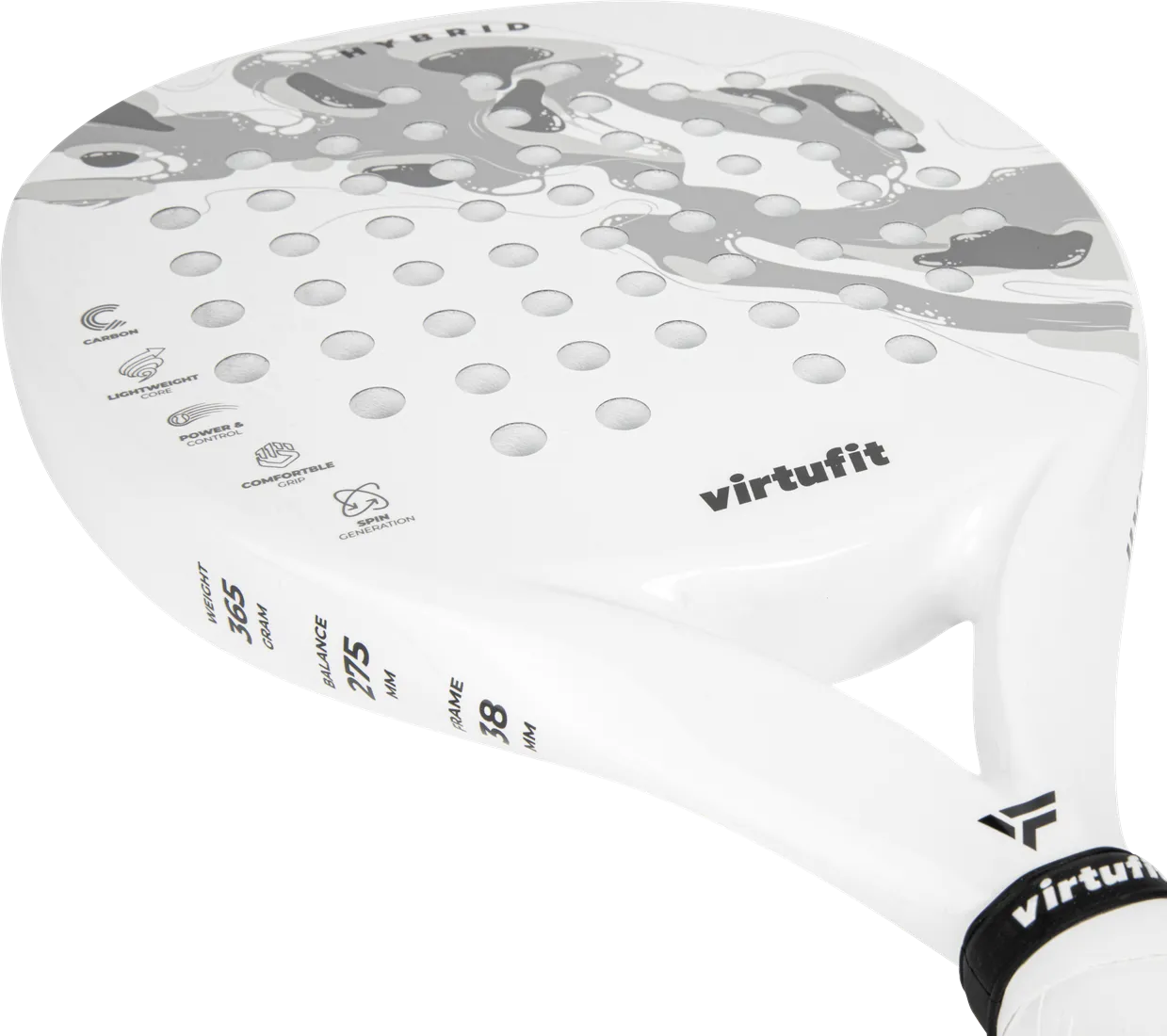 Racheta de Padel VirtuFit Hybrid Padel Racket- Negru- Gri