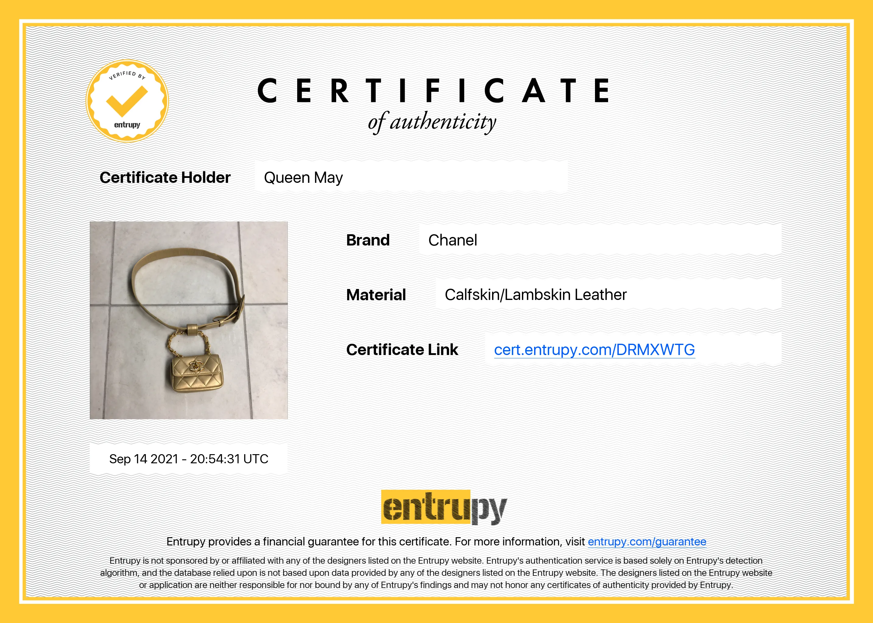 Rare Vintage Chanel Quilted Hanging Micro Belt Bag- Gold
