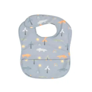 Recycled Pouch Bib - Crocodiles - 6M 