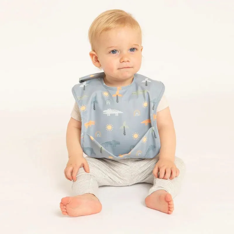 Recycled Pouch Bib - Crocodiles - 6M 