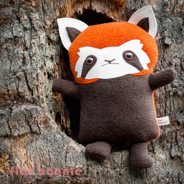 Red Panda stuffed animal - Handmade plush - aka Firefox, Lesser Panda