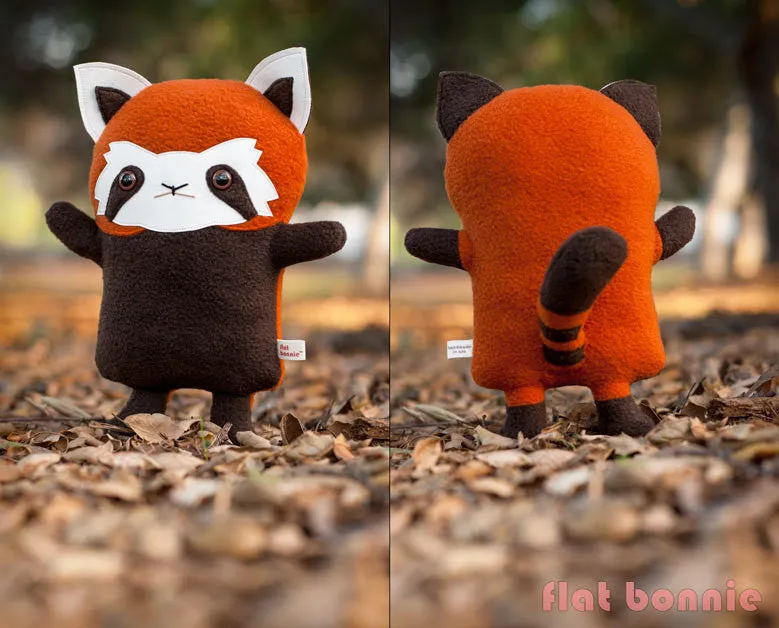 Red Panda stuffed animal - Handmade plush - aka Firefox, Lesser Panda