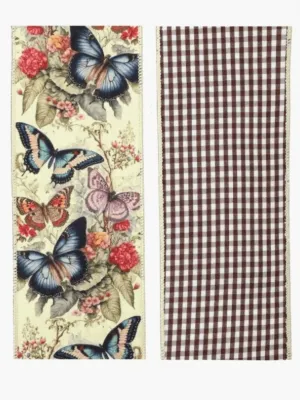 Regency 4" Botanical Butterfly Ribbon (5 Yards) MT26559