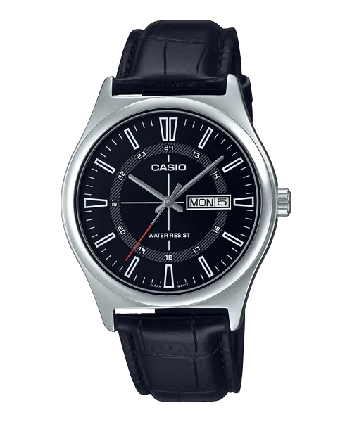 Reloj casual correa de cuero MTP-V006L-1C