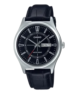 Reloj casual correa de cuero MTP-V006L-1C