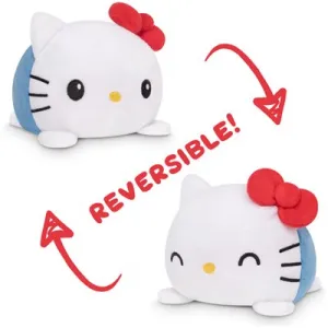 Reversible: Sanrio Hello Kitty Plushie (Happy   Happy / White & Blue)