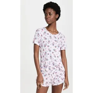 Revolve PLUSH Micro Waffle Knit Floral Print Pajama Set Pink Coquette Small
