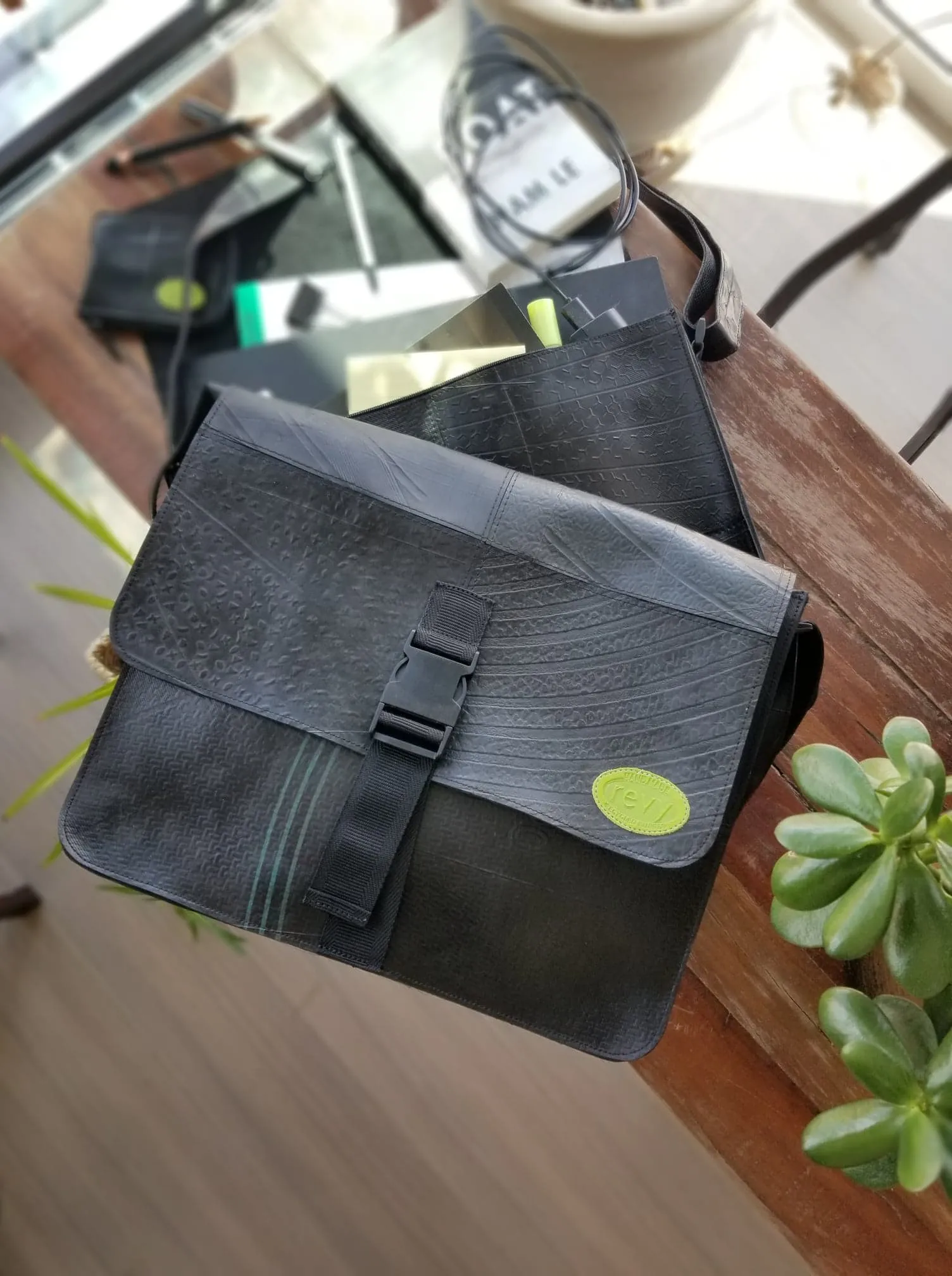 Revved Up Laptop Bag with Buckle Closure