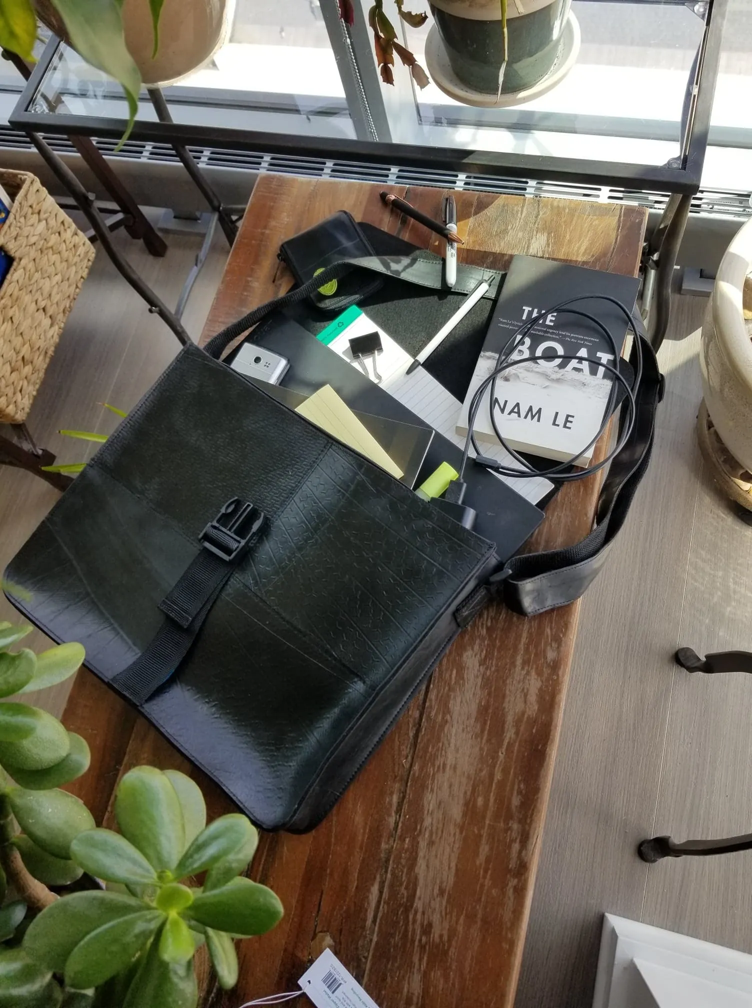 Revved Up Laptop Bag with Buckle Closure