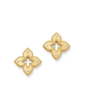Roberto Coin 18K Yellow Gold Petite Venitian Princess Studs