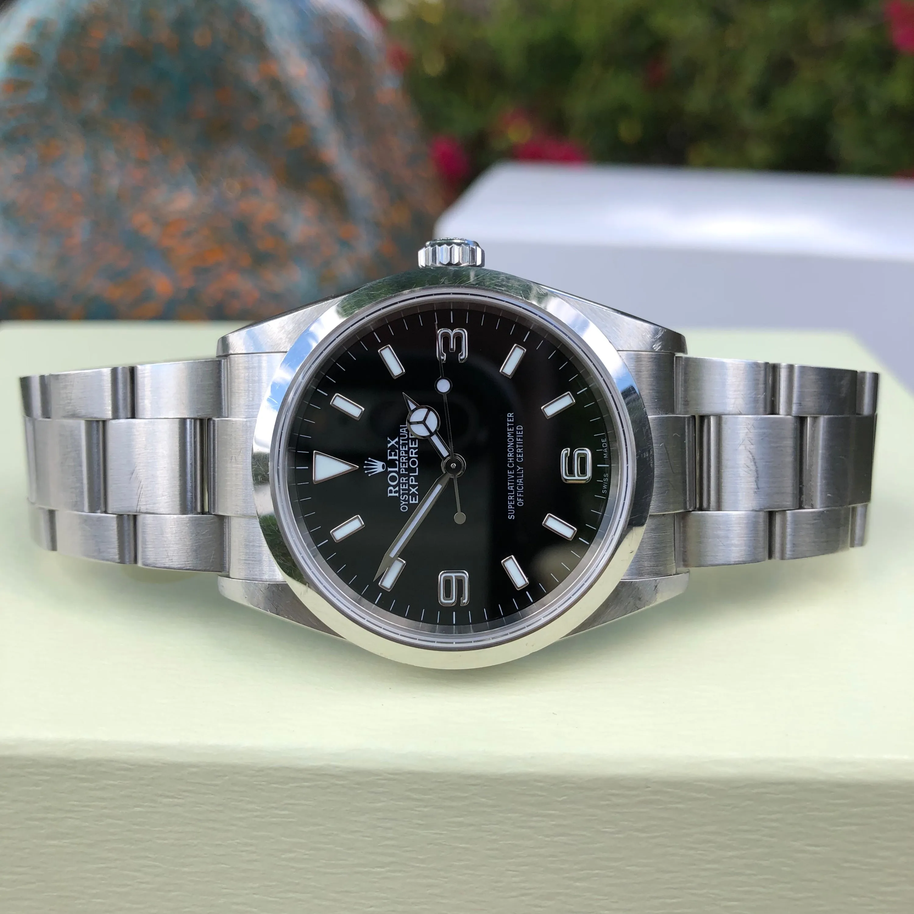 Rolex Explorer 114270 Oyster Perpetual Steel Wristwatch Box Papers Circa 2005 RSC Serviced