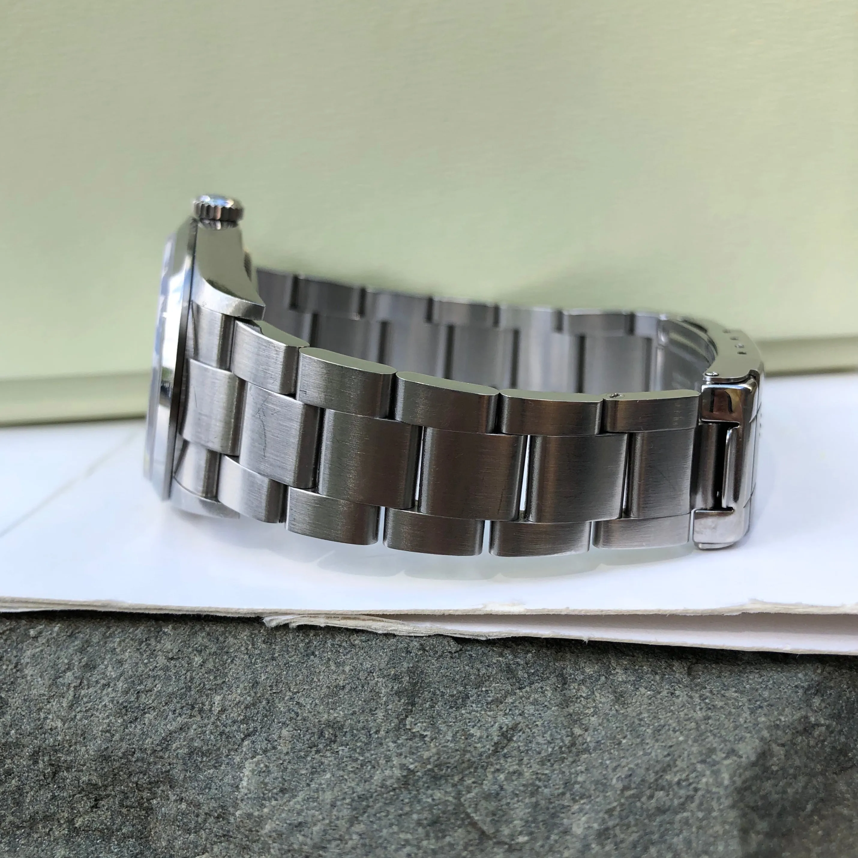 Rolex Explorer 114270 Oyster Perpetual Steel Wristwatch Box Papers Circa 2005 RSC Serviced