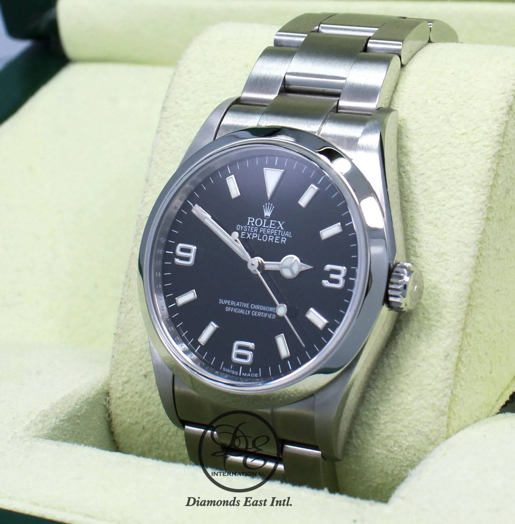Rolex Explorer I 114270 Stainless Steel Oyster Black Dial Bezel Engraved Model! BOX/PAPERS