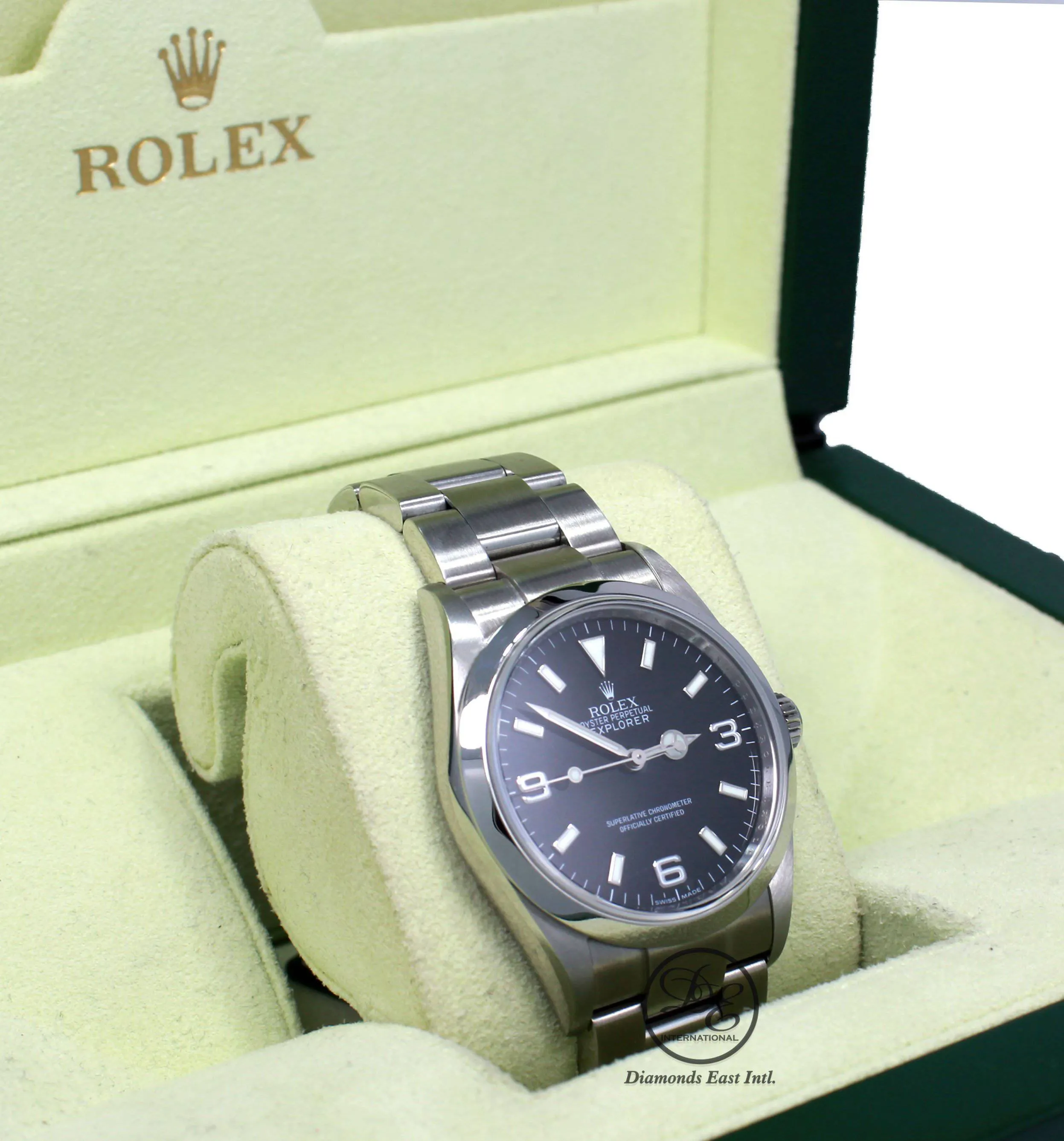 Rolex Explorer I 114270 Stainless Steel Oyster Black Dial Bezel Engraved Model! BOX/PAPERS