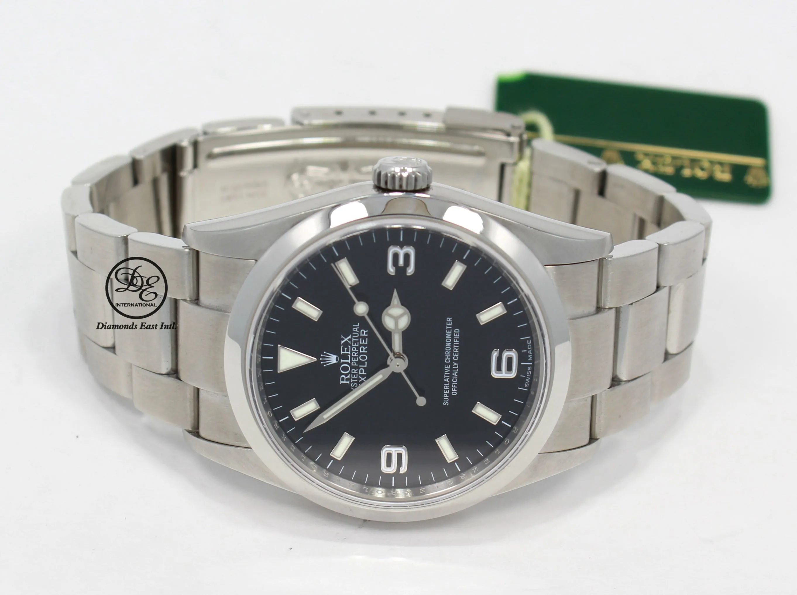 Rolex Explorer I 114270 Stainless Steel Oyster Black Dial Bezel Engraved Model! BOX/PAPERS