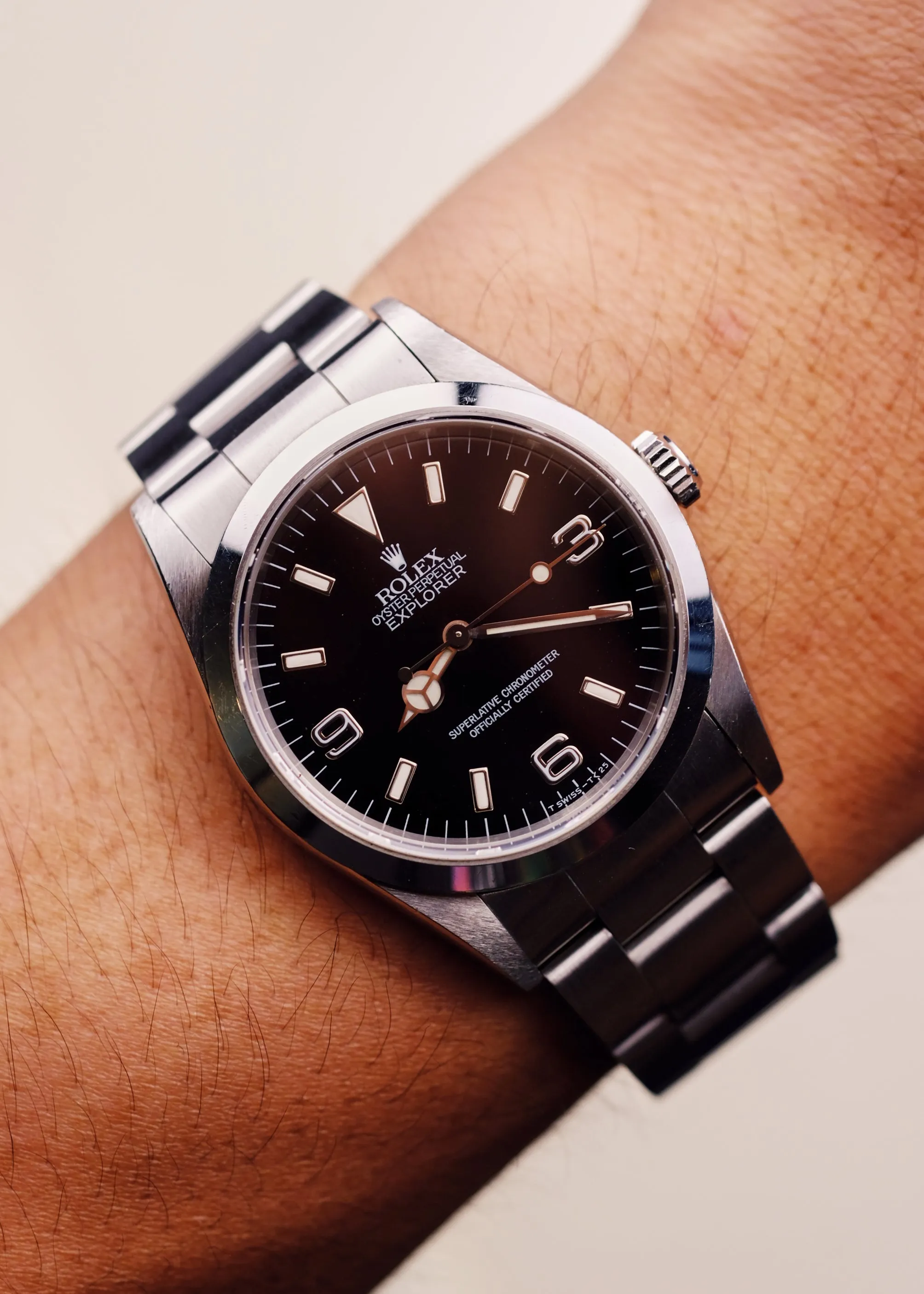Rolex Explorer i 14270 Cream Patina Dial - 1998