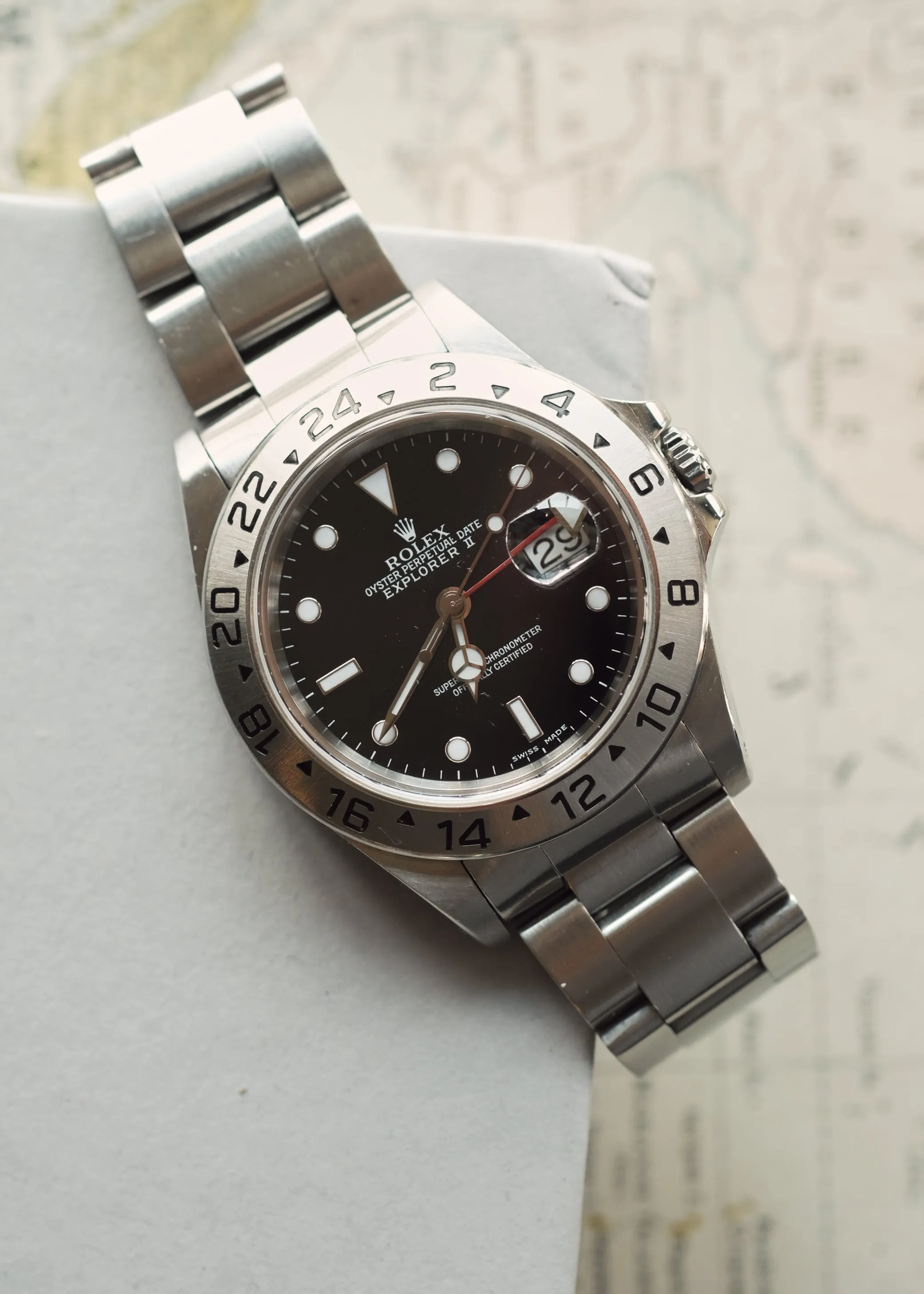 Rolex Explorer ii 16570 Black Dial Box and Booklets w/Service Card - 2000