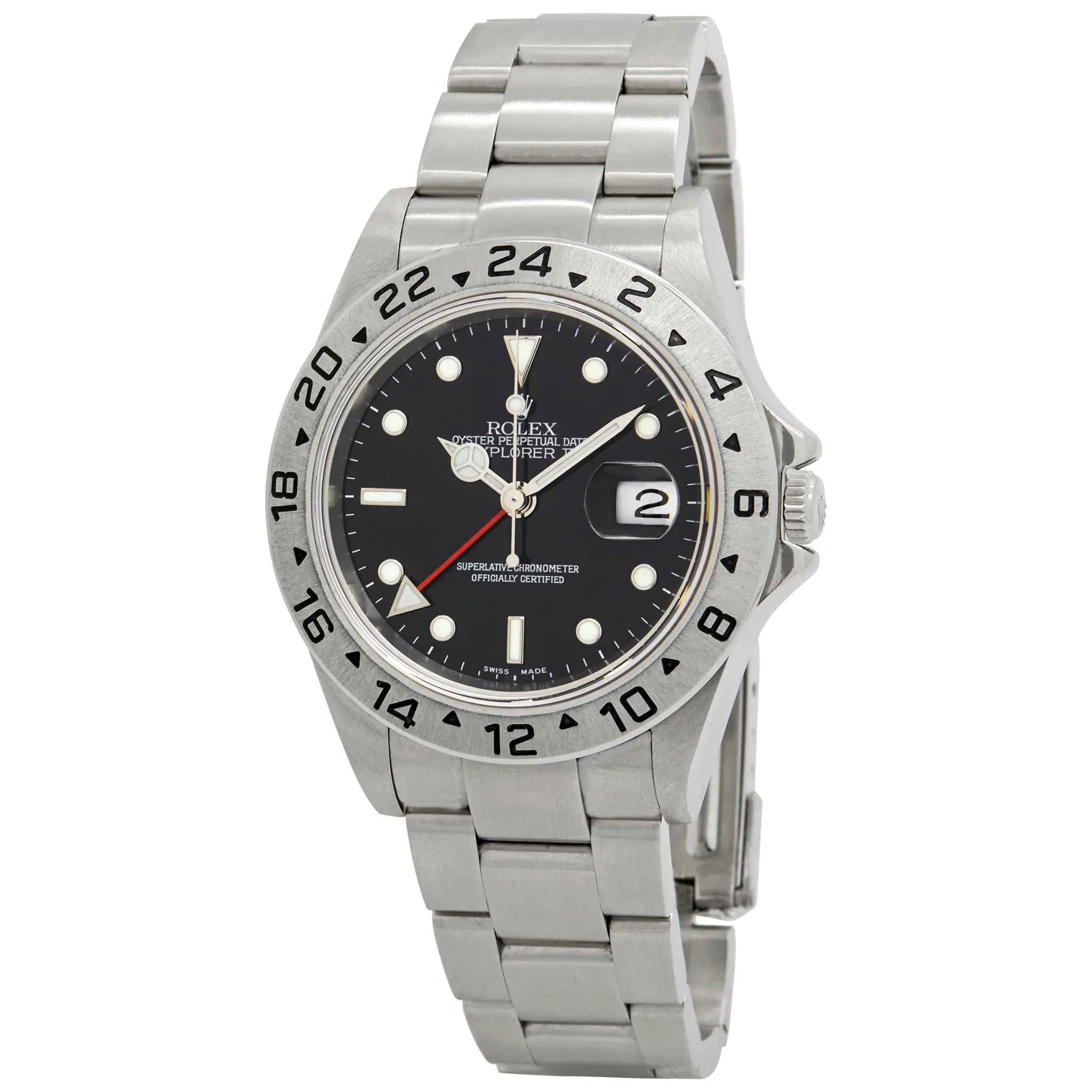 Rolex Explorer II NO holes 16570 NO holes Black Dial Automatic  Men's Watch