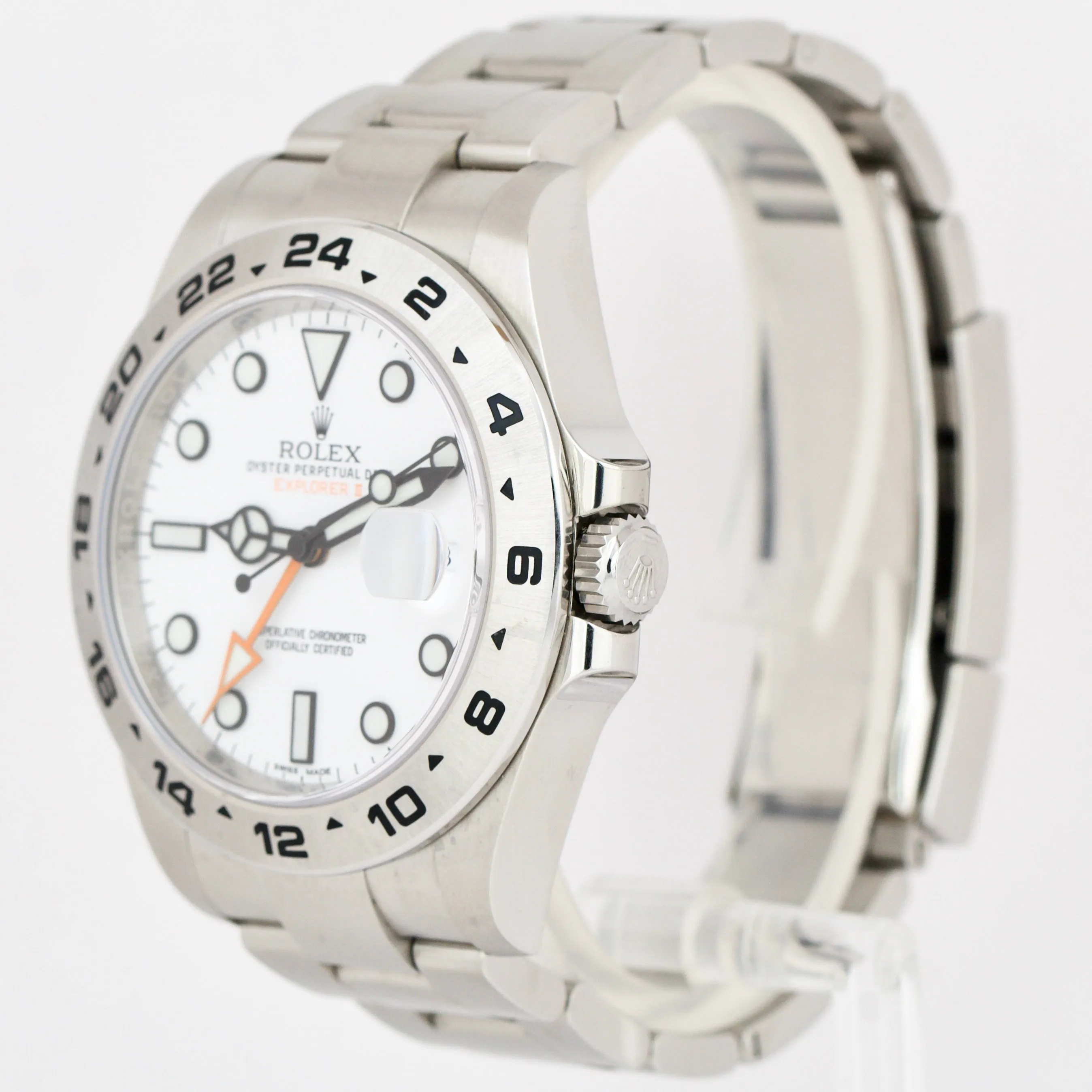 Rolex Explorer II Orange POLAR WHITE GMT Stainless Steel 216570 42mm Watch