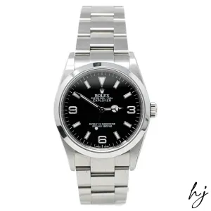 Rolex Explorer Stainless Steel 36mm Black Dial Watch Reference #: 114270