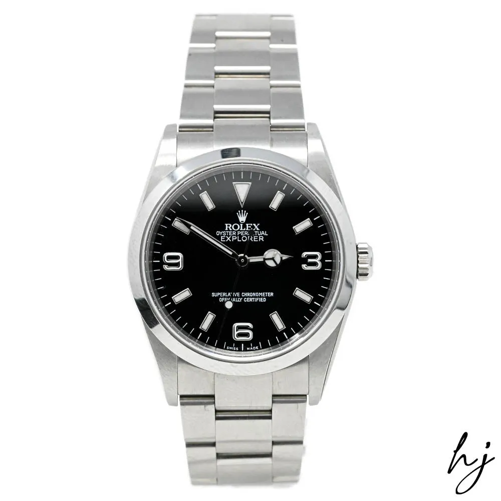 Rolex Explorer Stainless Steel 36mm Black Dial Watch Reference #: 114270