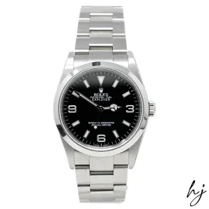 Rolex Explorer Stainless Steel 36mm Black Dial Watch Reference #: 114270