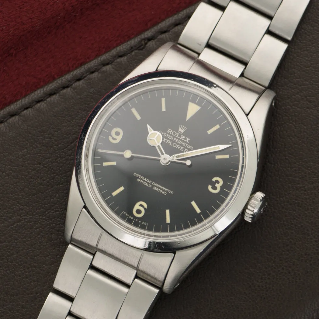 Rolex Steel Explorer Gilt Dial Watch Ref. 1016