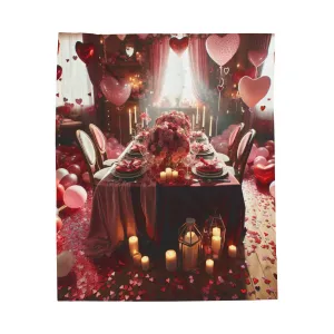 Romantic Velveteen Plush Blanket - Cozy Decor for Valentine's Day and Special Moments