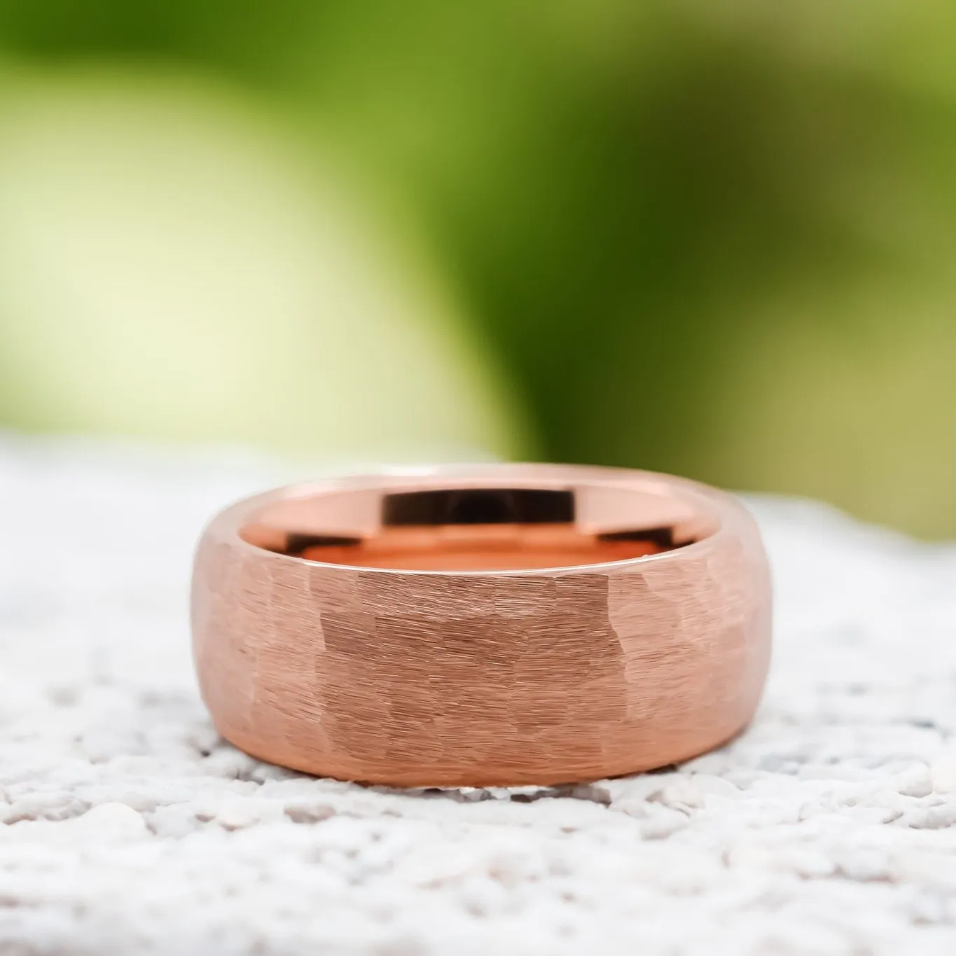 Rose Gold Hammered Band - 8mm