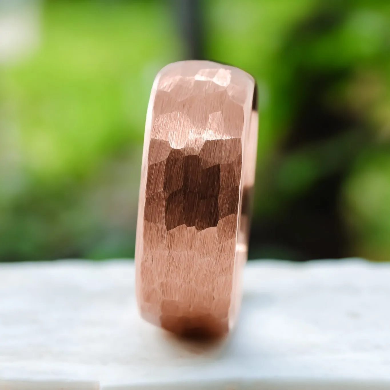 Rose Gold Hammered Band - 8mm