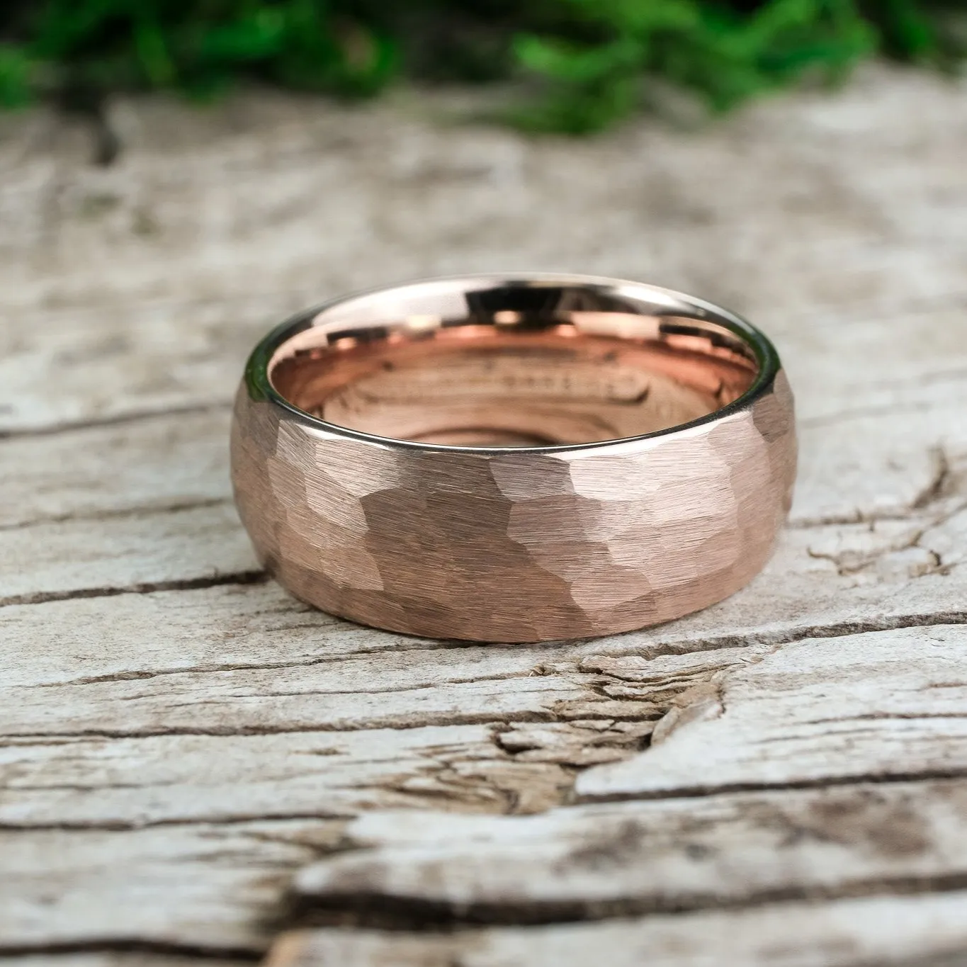 Rose Gold Hammered Band - 8mm