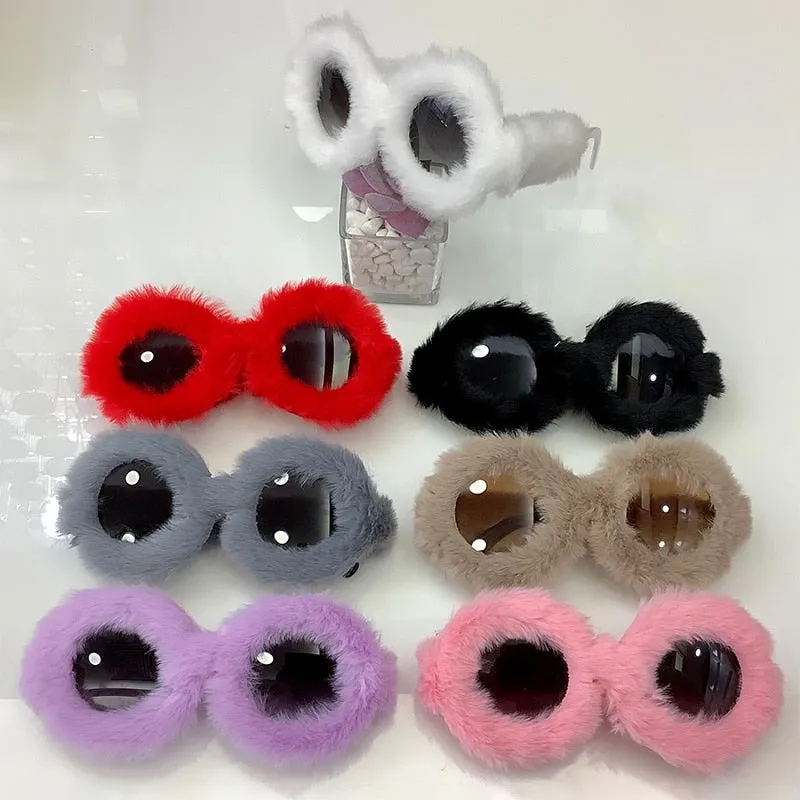 Round Plush Sunglasses