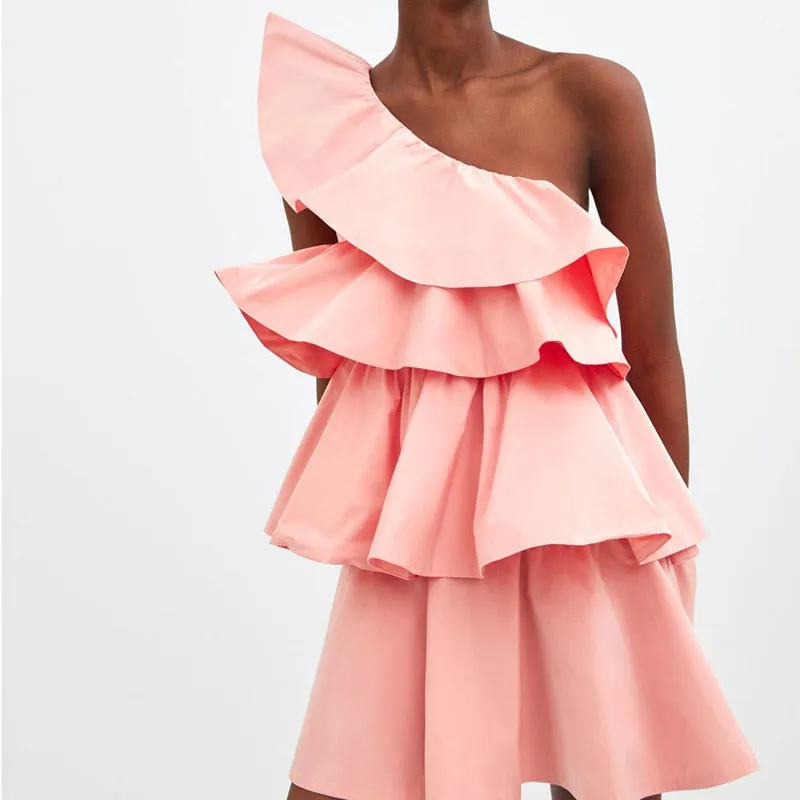 Ruffled Cotten Candy Dress