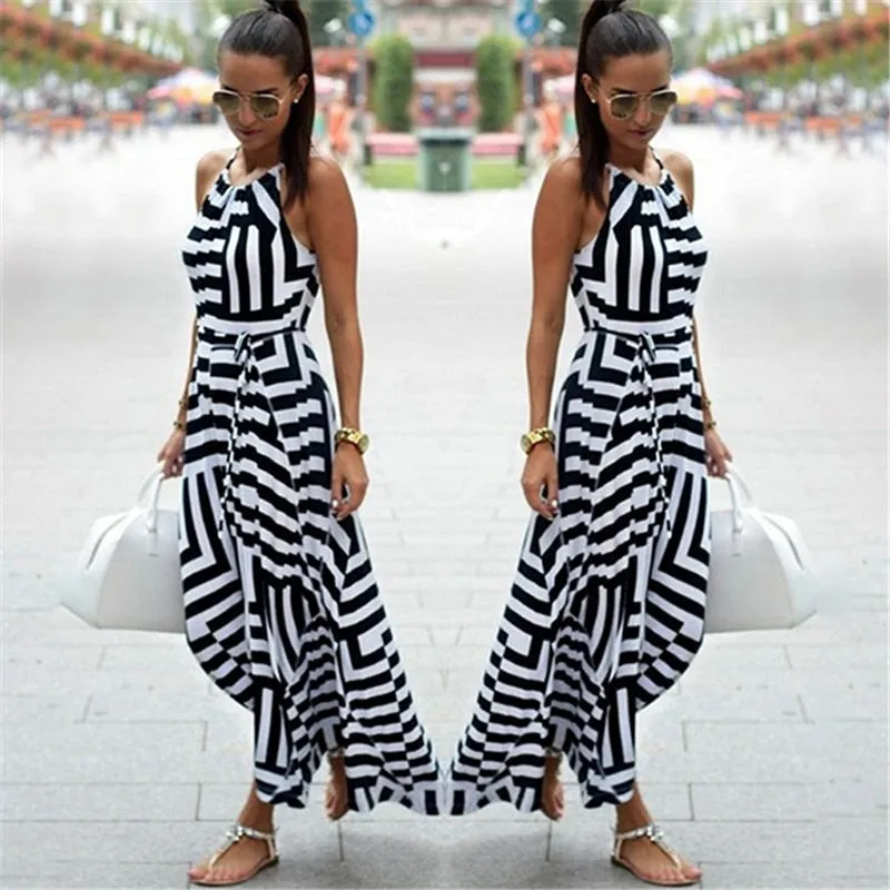 Ruffled Stripe Fiesta Dress
