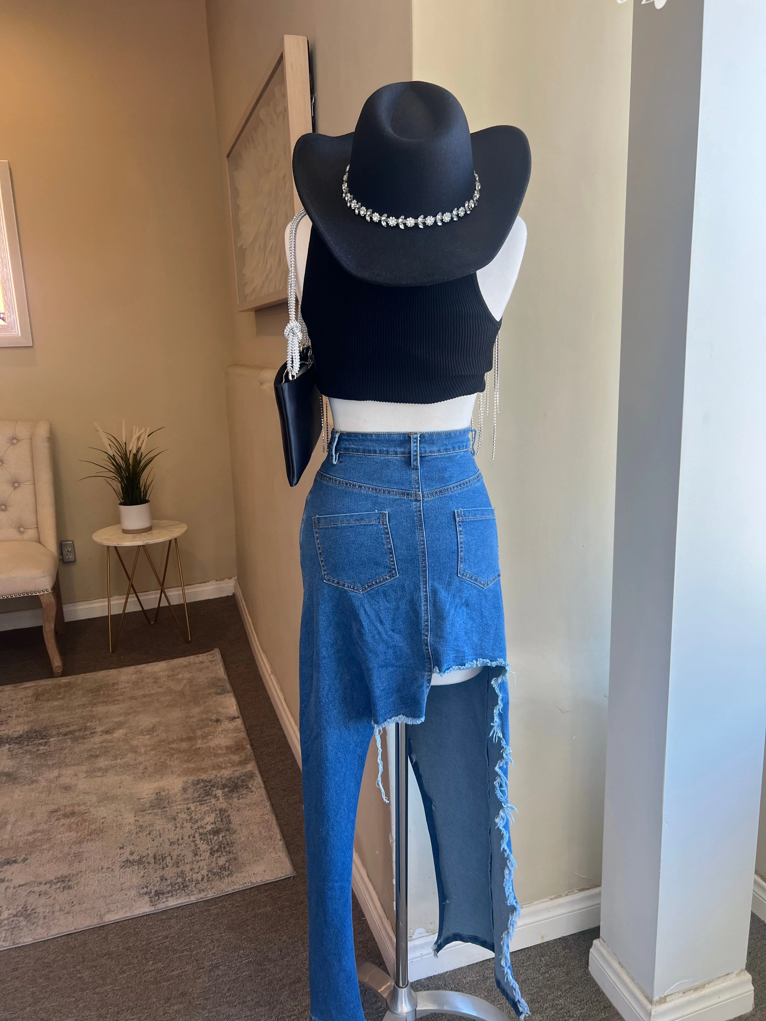 Rugged Denim Skirt