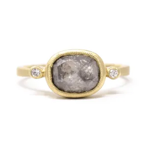 Rugged Mogul Oval Diamond Ring