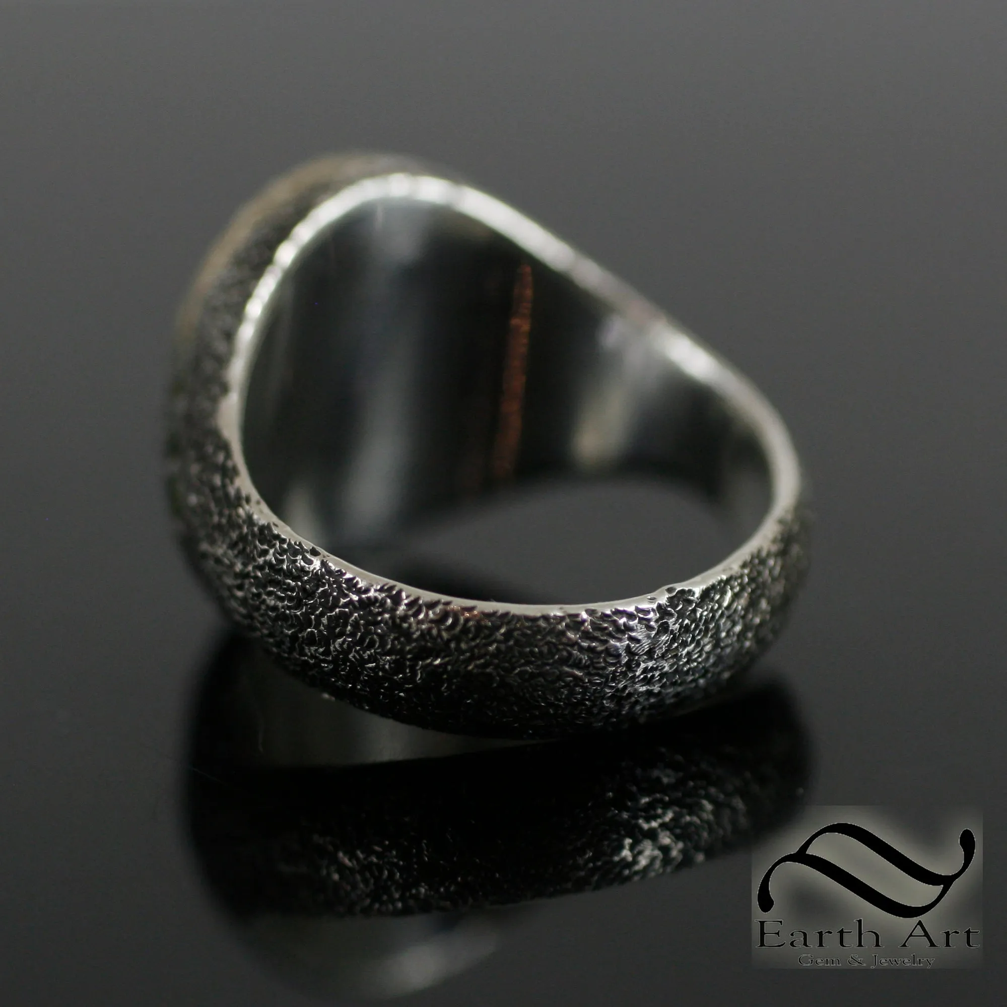 Rugged Opal Signet ring in 18k and Sterling