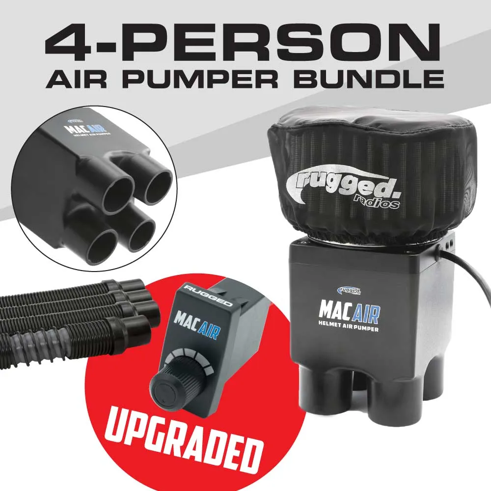 Rugged Radio MAC Air 4-Person Helmet Air Pumper (Bundle)