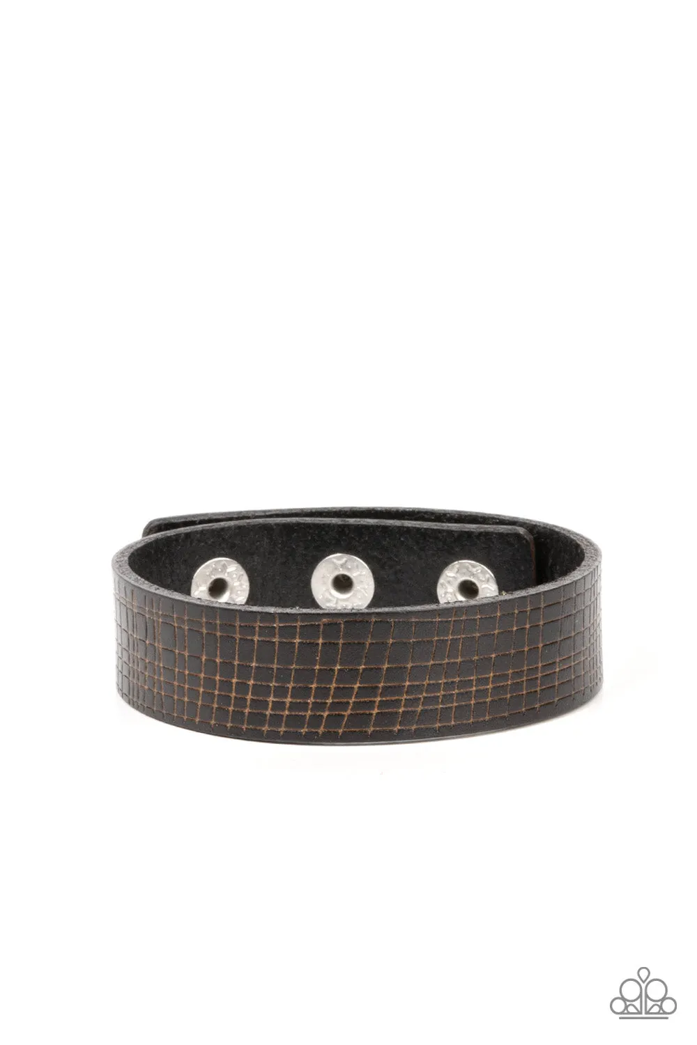 Rugged Reputation - Black - Mens Snap Bracelet Bracelet - Paparazzi Accessories
