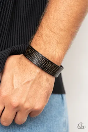 Rugged Reputation - Black - Mens Snap Bracelet Bracelet - Paparazzi Accessories